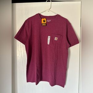 New with tags Carhartt Heathered Maroon Loose Fit Heavyweight T Shirt Size XL